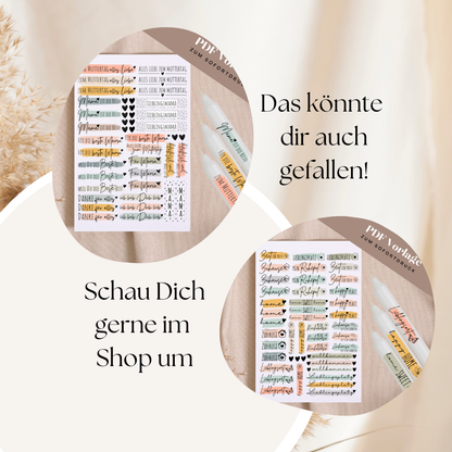 Glasgeschenk Vorlage „Ein Glas voller Dankbarkeit“ – Rundetiketten zum Ausdrucken | 5–9 cm | DIY Geschenkidee, Marmeladenglas Sticker, Printable