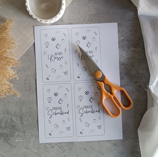 DIY-Geschenk zur Einschulung: „Du bist 1. Klasse“