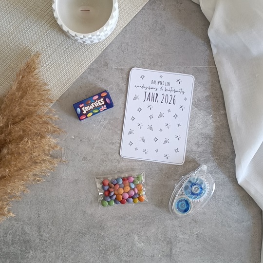 DIY-Neujahrskarte mit Smarties